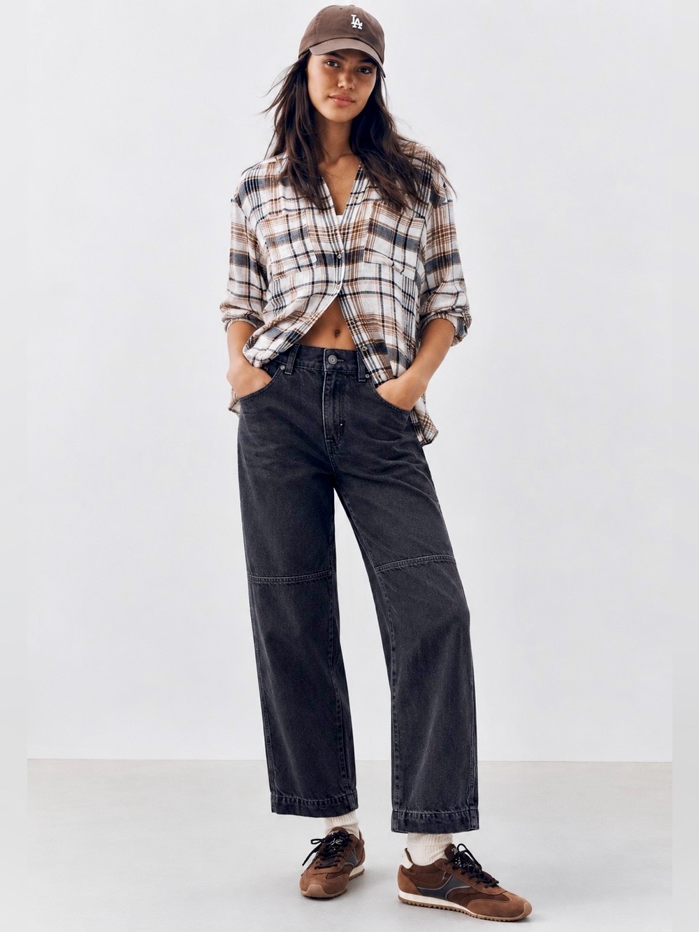 Free People x We The Free Benji Relaxed Wide Leg Black Jeans